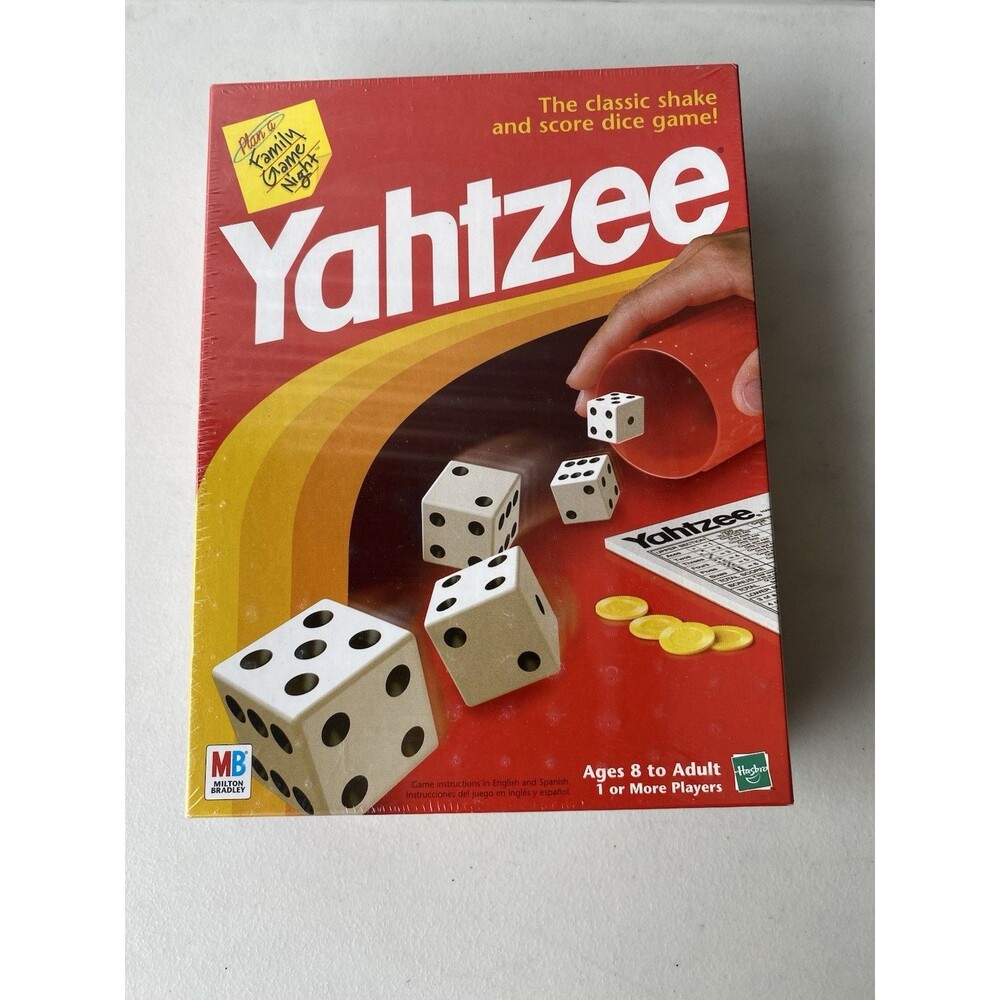 Vintage 1998 Yahtzee Dice Game Milton Bradley Hasbro E950 Classic Sealed New